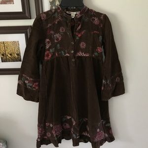 ZA Girls (10-12) Boho Corduroy Dress